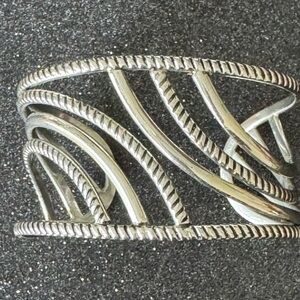 Silver Tone Cuff Bracelet
